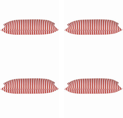 Pack of 4 Dandi Red & White Rectangle Cushion Covers V416-446150I20PK4