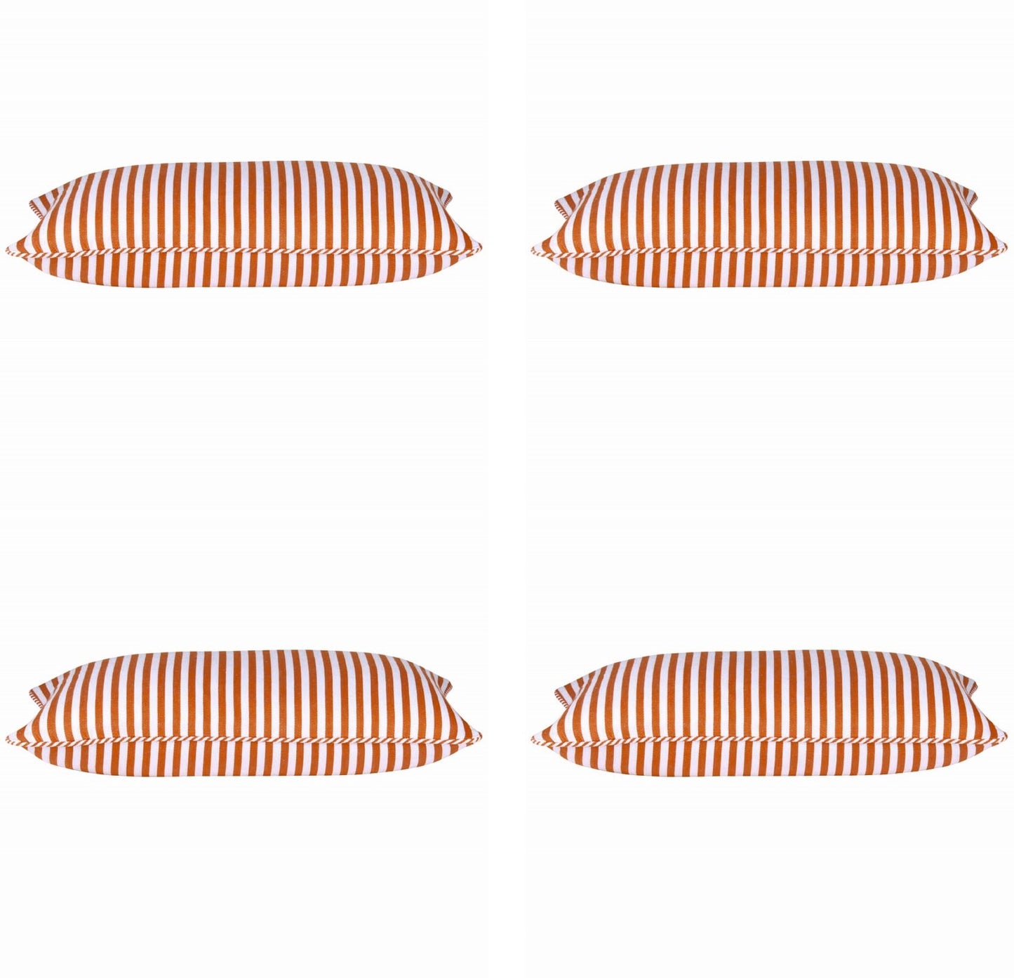 Pack of 4 Dandi Orange & White Rectangle Cushion Covers V416-446150Y20PK4