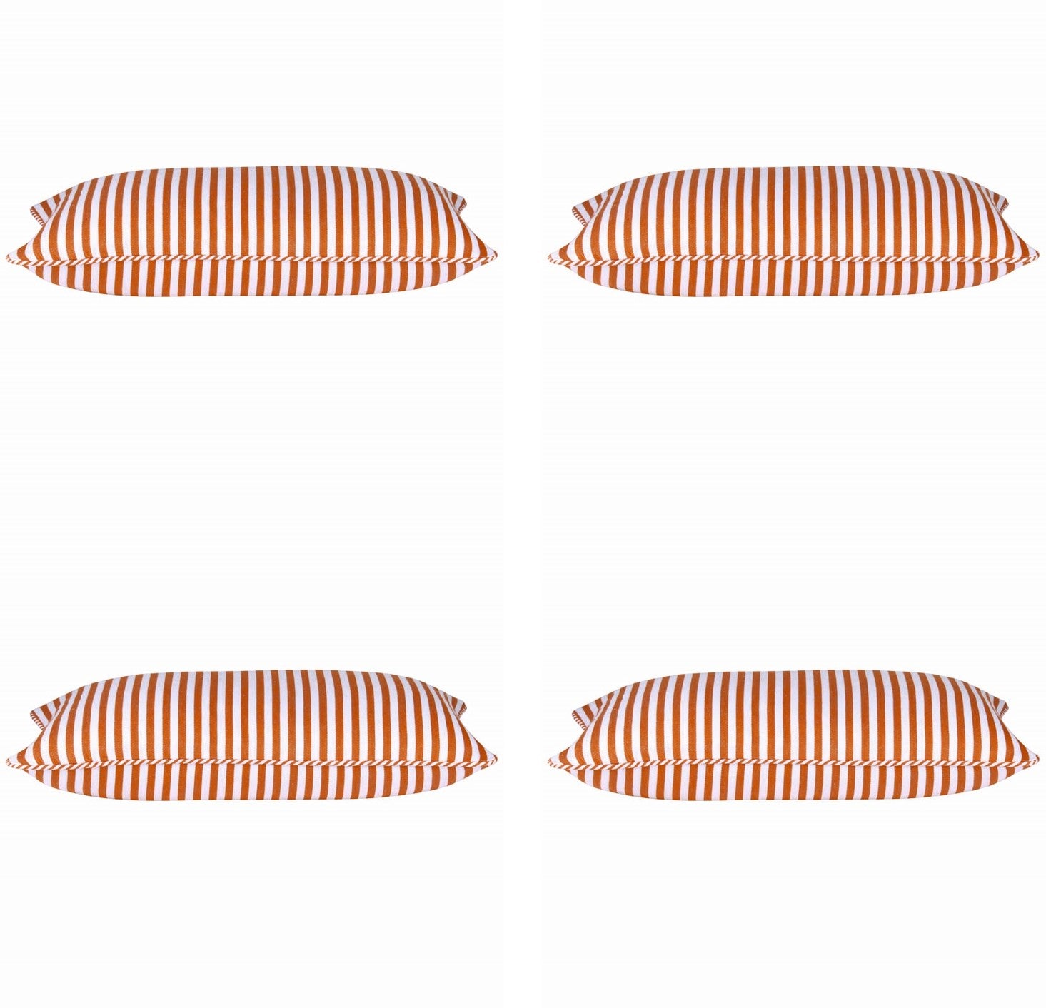 Pack of 4 Dandi Orange & White Rectangle Cushion Covers V416-446150Y20PK4
