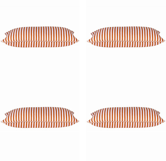 Pack of 4 Dandi Orange & White Rectangle Cushion Covers V416-446150Y20PK4