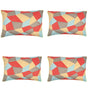 Pack of 4 Geo Beige Geometric Design 40x60cm Rectangle Cushion Covers V416-446244BEIGEPK4