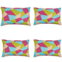 Pack of 4 Geo Green Geometric Design Rectangle 40x60cm Cushion Covers V416-446244GREENPK4