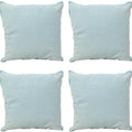 Pack of 4 Frida Aqua Blue 50cm x 50cm Cushion Covers with piping V416-455117P01PK4