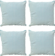 Pack of 4 Frida Aqua Blue 50cm x 50cm Cushion Covers with piping V416-455117P01PK4