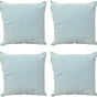 Pack of 4 Frida Aqua Blue 50cm x 50cm Cushion Covers with piping V416-455117P01PK4