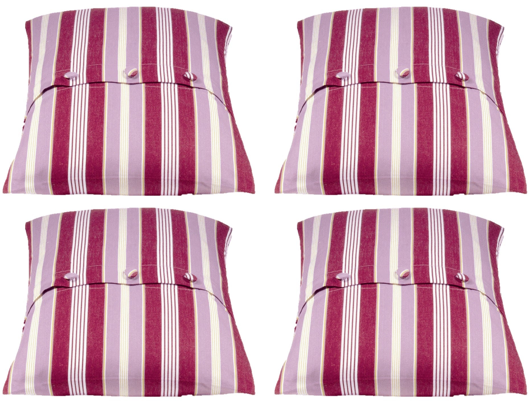 Pack of 4 Coste Fuchsia 50x50cm Striped Cushion Cover V416-455134F10PK4