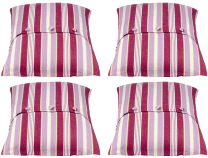 Pack of 4 Coste Fuchsia 50x50cm Striped Cushion Cover V416-455134F10PK4