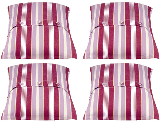 Pack of 4 Coste Fuchsia 50x50cm Striped Cushion Cover V416-455134F10PK4