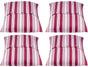 Pack of 4 Coste Fuchsia 50x50cm Striped Cushion Cover V416-455134F10PK4