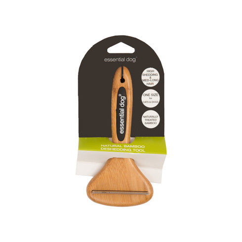 Natural Bamboo Deshedding Tool: Cats & Dogs V422-DST-M