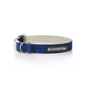 Natural Hemp & Cotton Dog Collar (Ink Blue) V422-HC-B-XS
