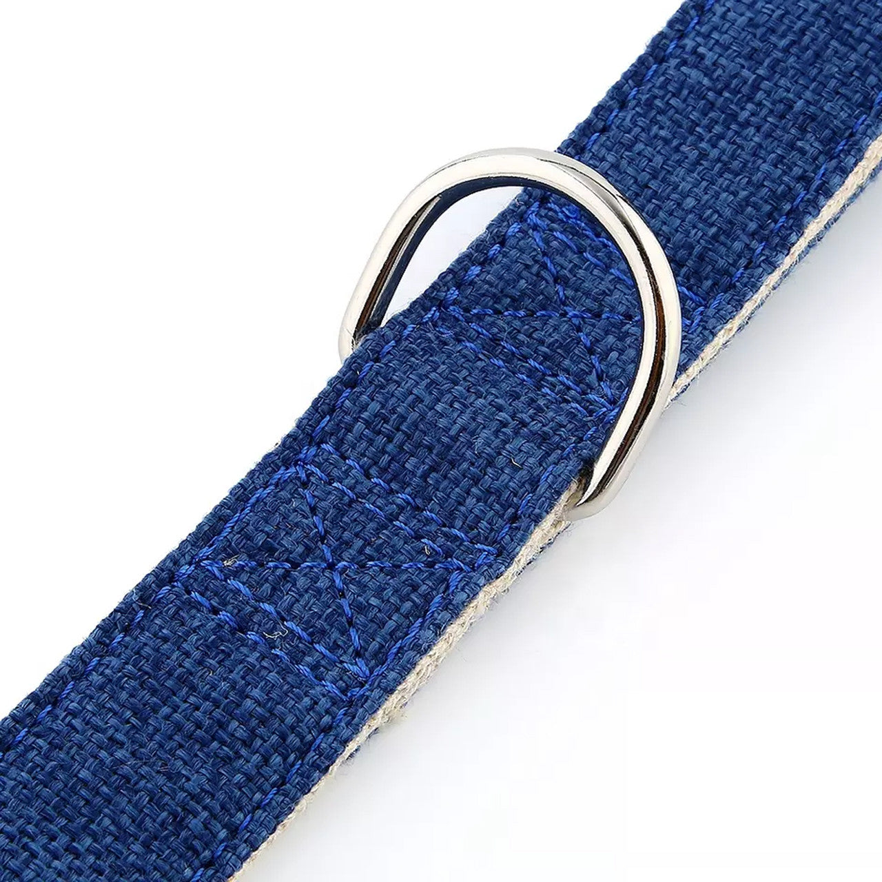 Natural Hemp & Cotton Dog Collar (Ink Blue) V422-HC-B-XS