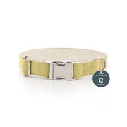Natural Hemp & Cotton Dog Collar (Grass Green) V422-HC-G-S