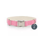 Natural Hemp & Cotton Dog Collar (Pretty Pink) EXTRA SMALL V422-HC-P-XS