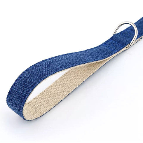 Natural Hemp & Cotton Dog Lead Leash (Ink Blue) V422-HL-B-XS