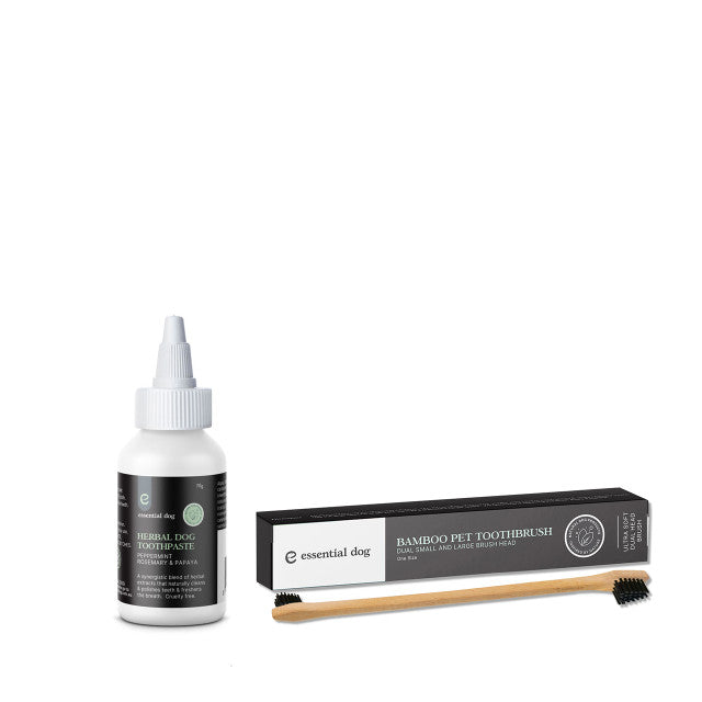 Bamboo Pet Dog Dental Kit: Toothpaste + Toothbrush V422-TP70-TB-1