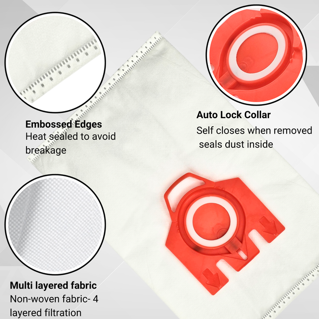 5 x Miele Vacuum Cleaner Bags, FJM Type V424-BG-FJM