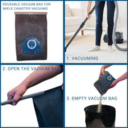 Reusable Vacuum Cloth Bags for Miele GN & FJM Vacuum Cleaners V424-BG-GNCLOTH