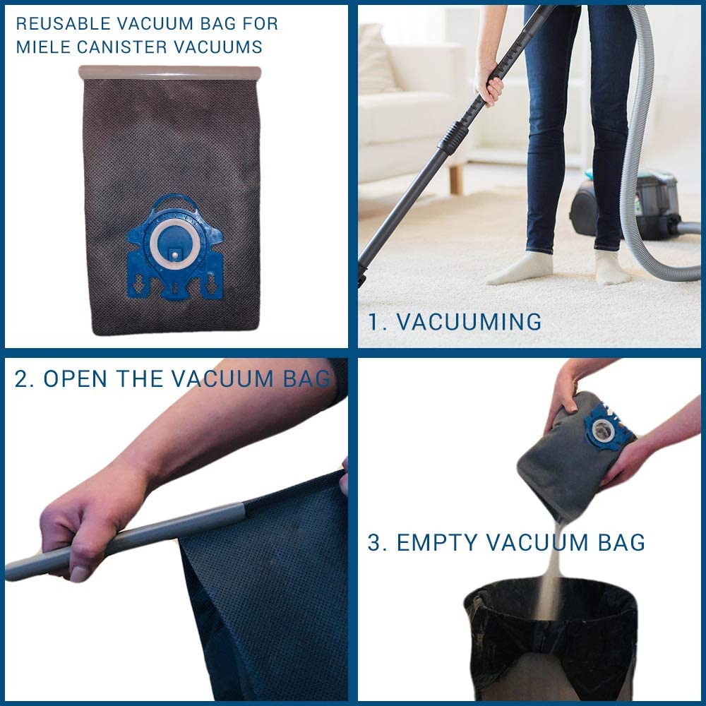 Reusable Vacuum Cloth Bags for Miele GN & FJM Vacuum Cleaners V424-BG-GNCLOTH