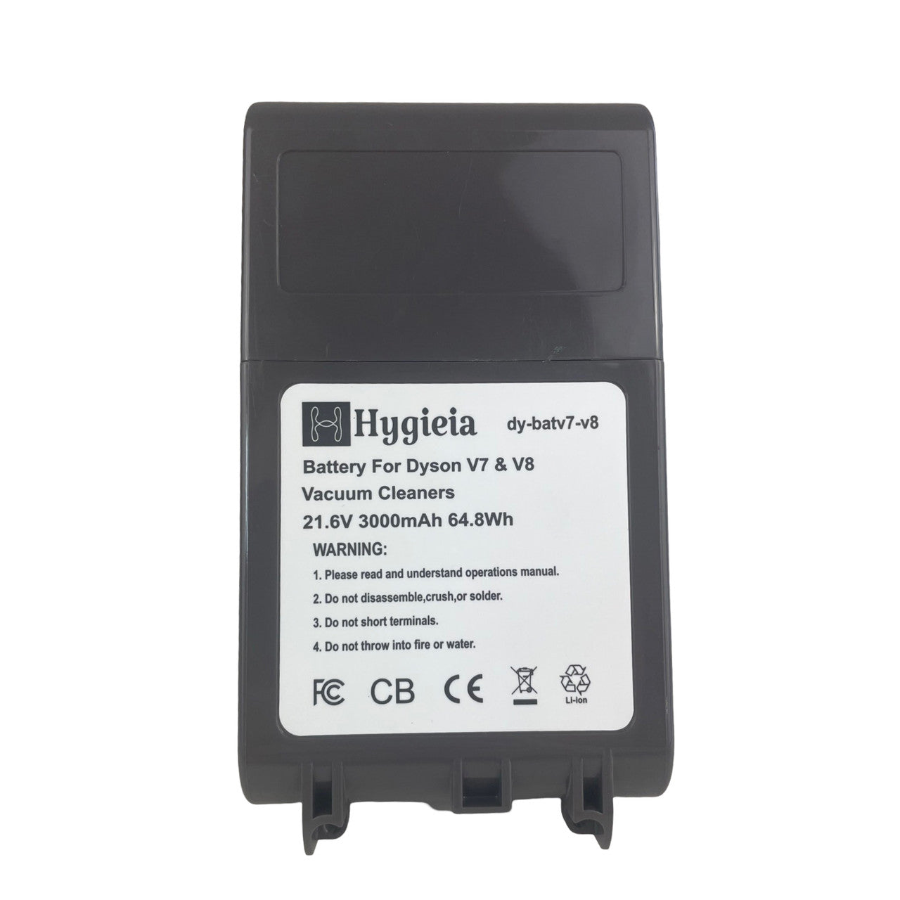 Hygieia Battery - Dual Fit For ALL Style Dyson V7 & V8 (SV10, SV11, SV25, SV37) Models V424-DY-BATV7-V8