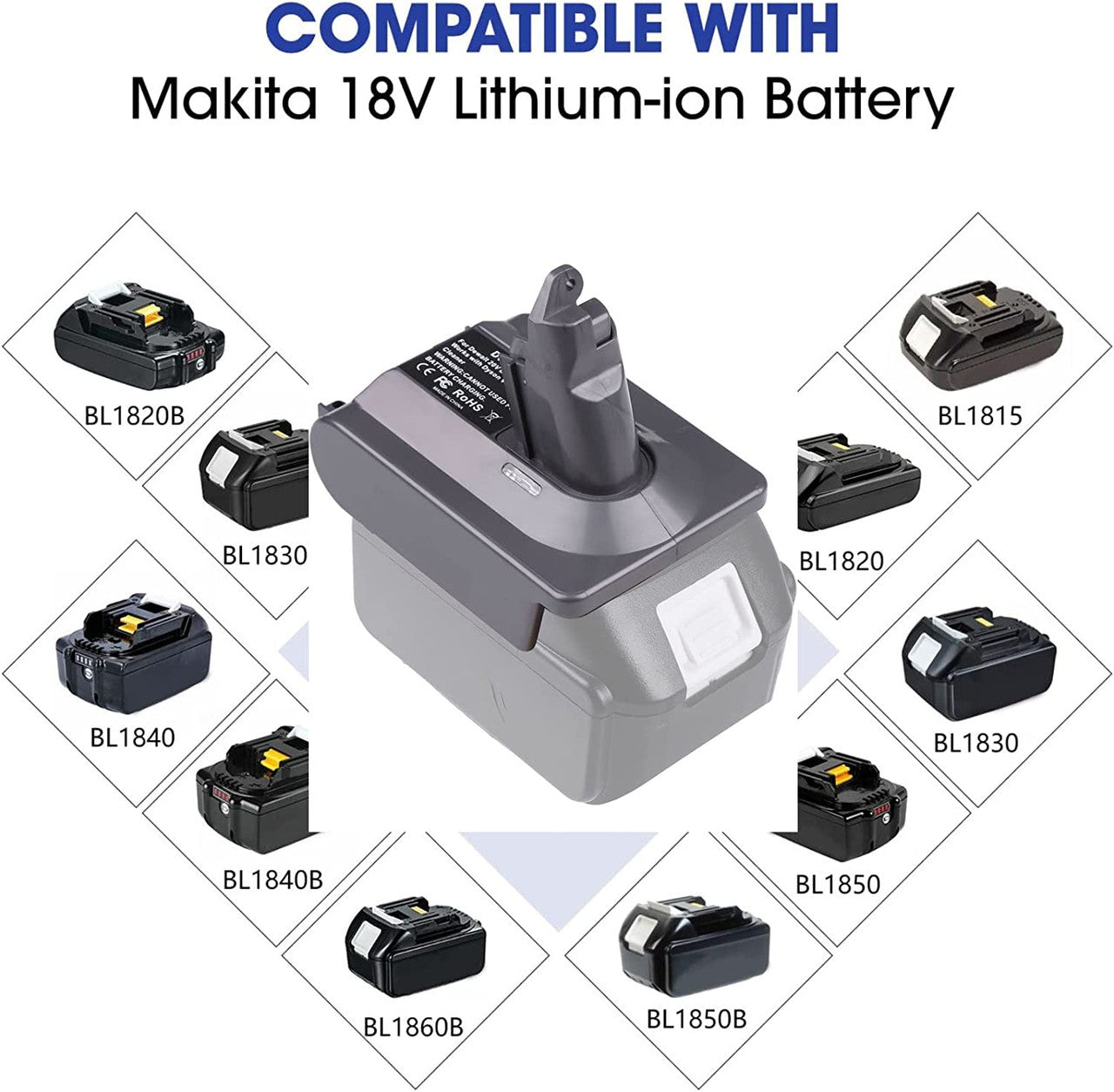 Makita 18V To Dyson V6, DC58 & DC59 Battery Converter / Adapter V424-DY-CONVV6M