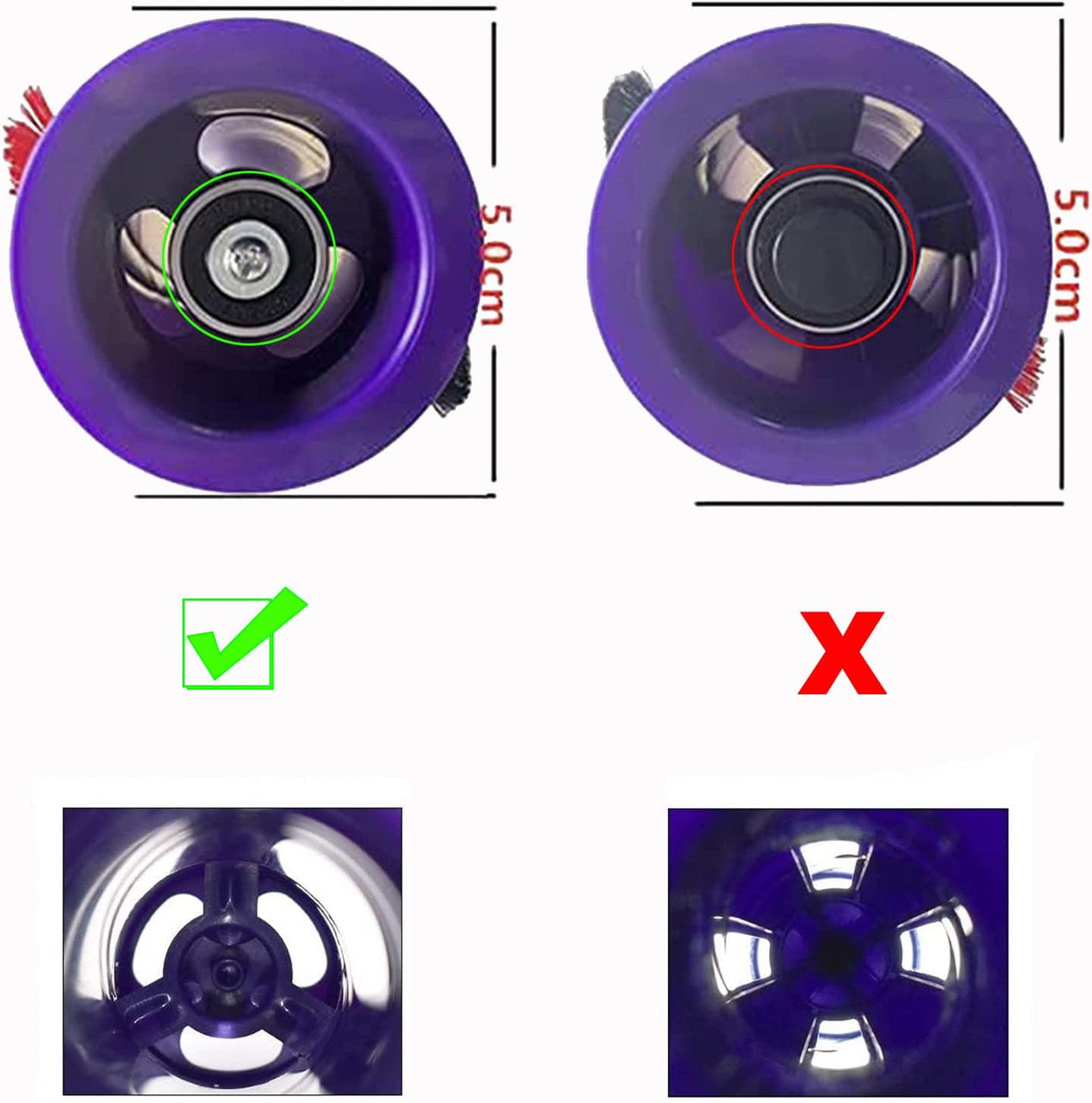 Roller brush for Dyson V10 (SV12) vacuum cleaners V424-DY-RBV10