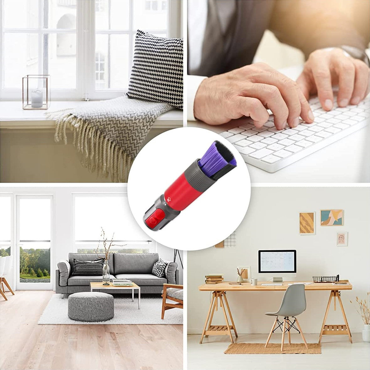Scratch-Free, Self cleaning Dusting Brush for Dyson V7, V8, V10, V11, V12 & V15 V424-DY-SOFTBRUSH