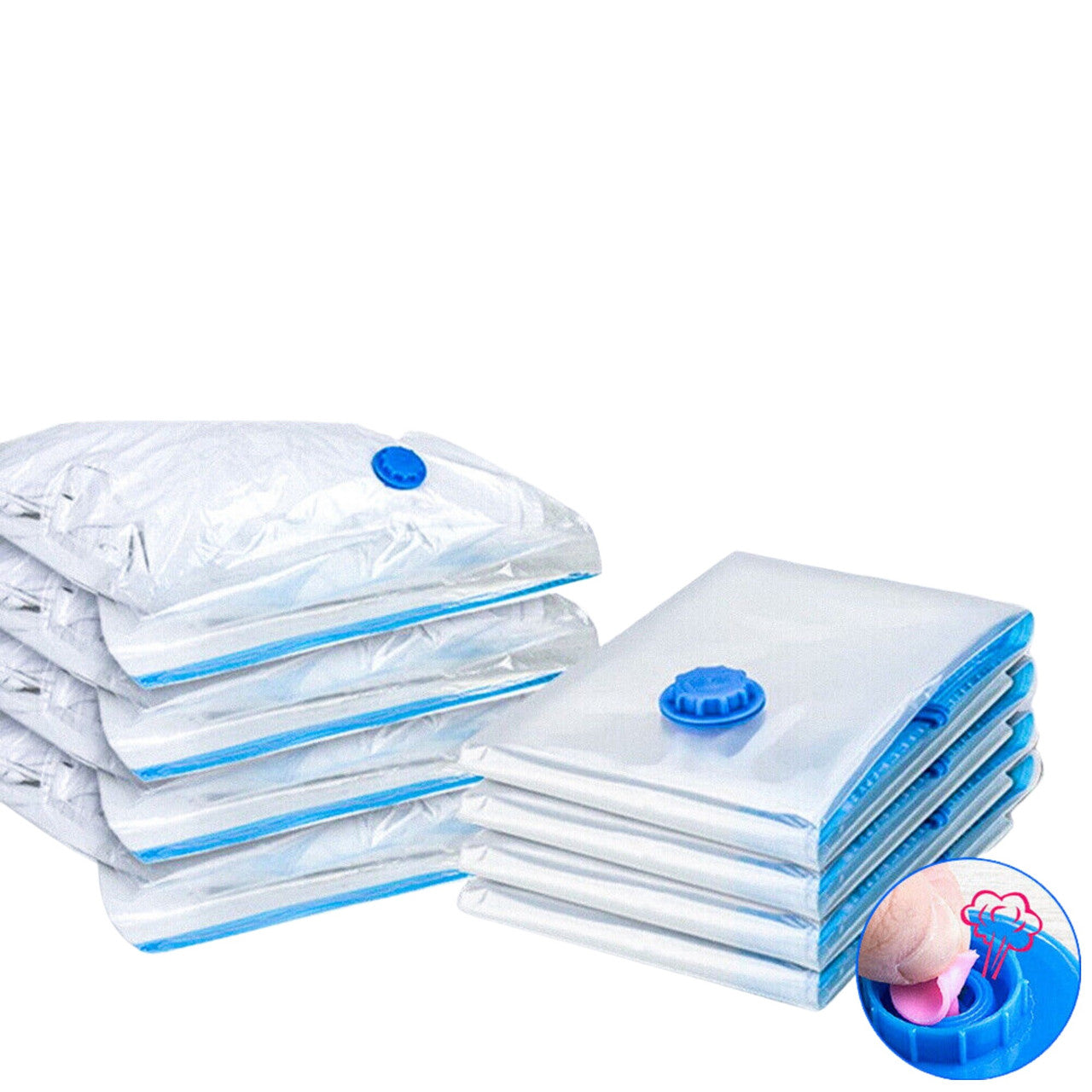 9 Pk Space Saver Vacuum Sealer Storage Bag Kit with Dyson Adaptor V424-DY-SPACE