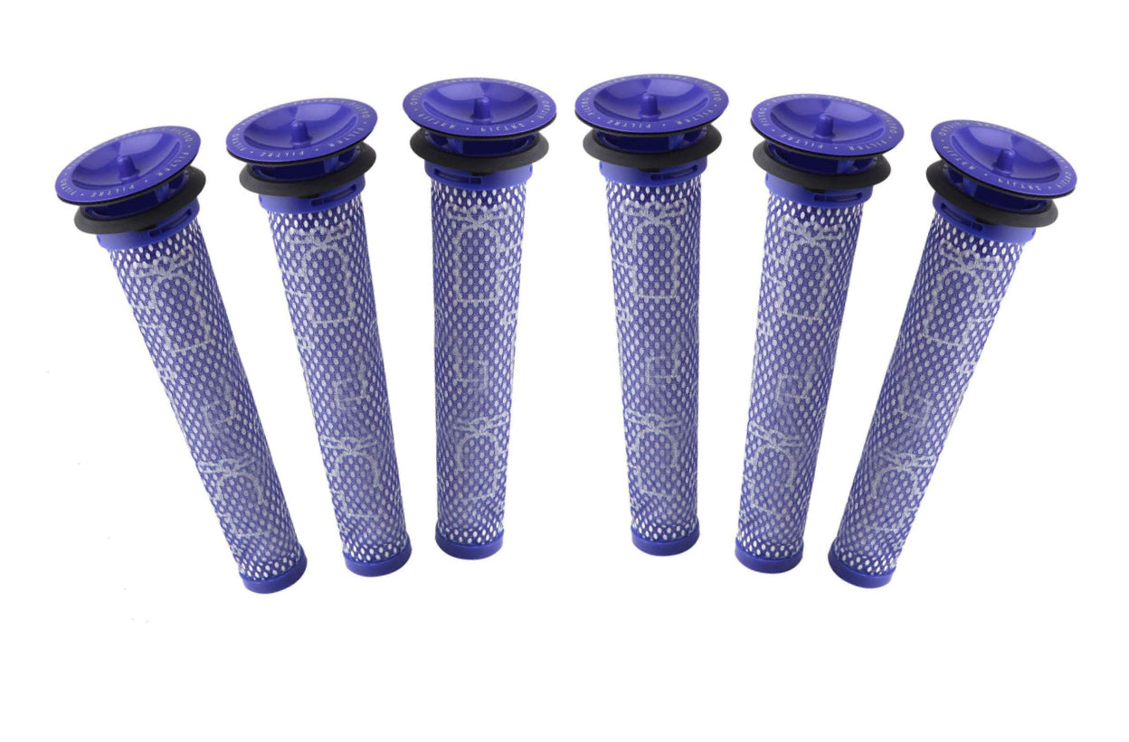 6 x Filters for DYSON V6, V7, V8, DC58, DC59, DC61, DC62 stickvac V424-FILTD-PV6X6