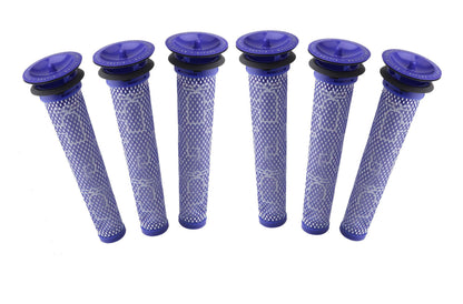 6 x Filters for DYSON V6, V7, V8, DC58, DC59, DC61, DC62 stickvac V424-FILTD-PV6X6