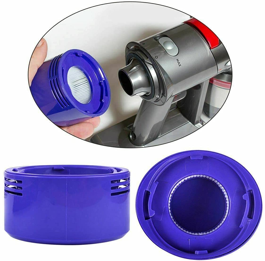 HEPA exhaust filter for Dyson V7 & V8 cordless stick vacuum cleaners V424-FILTD-V7