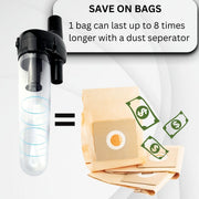 Hygieia Cyclonic Dust Separator (Bag Saver) - For Most Vacuum Brands V424-HY-CYSEP
