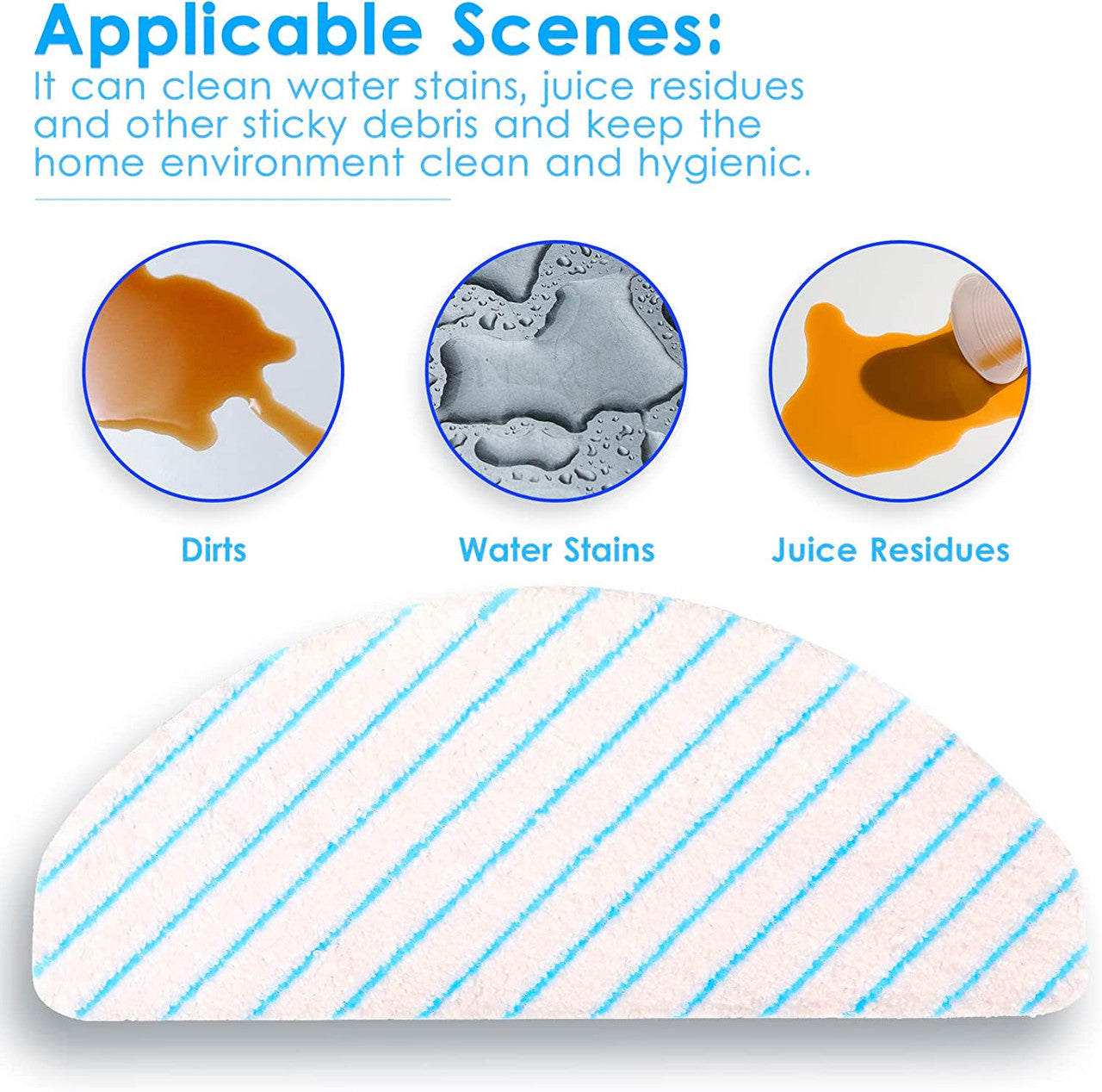 10 X Mopping pads for Ecovacs Deebot T9/T9+/N8 PRO/N8 PRO+/N8/N8+/NEO/T8/T8+/T8 AIVI/X1 PLUS/T10 PLUS V424-HY-DEE-MOPT8