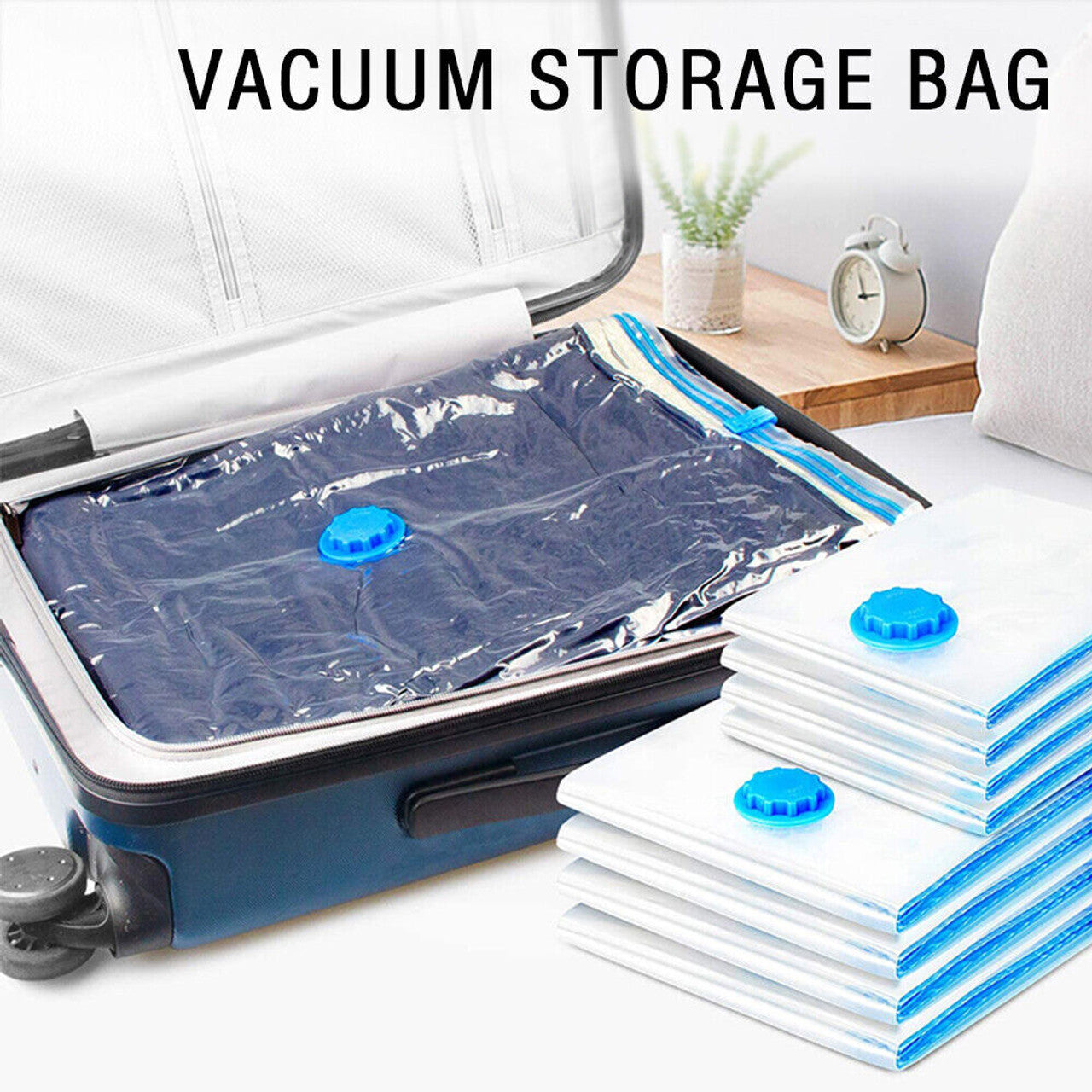 9 Pack Space Saver Vacuum Seal Storage Bag Kit, 2 Large, 5 Medium & 2 Small V424-HY-SPACE9