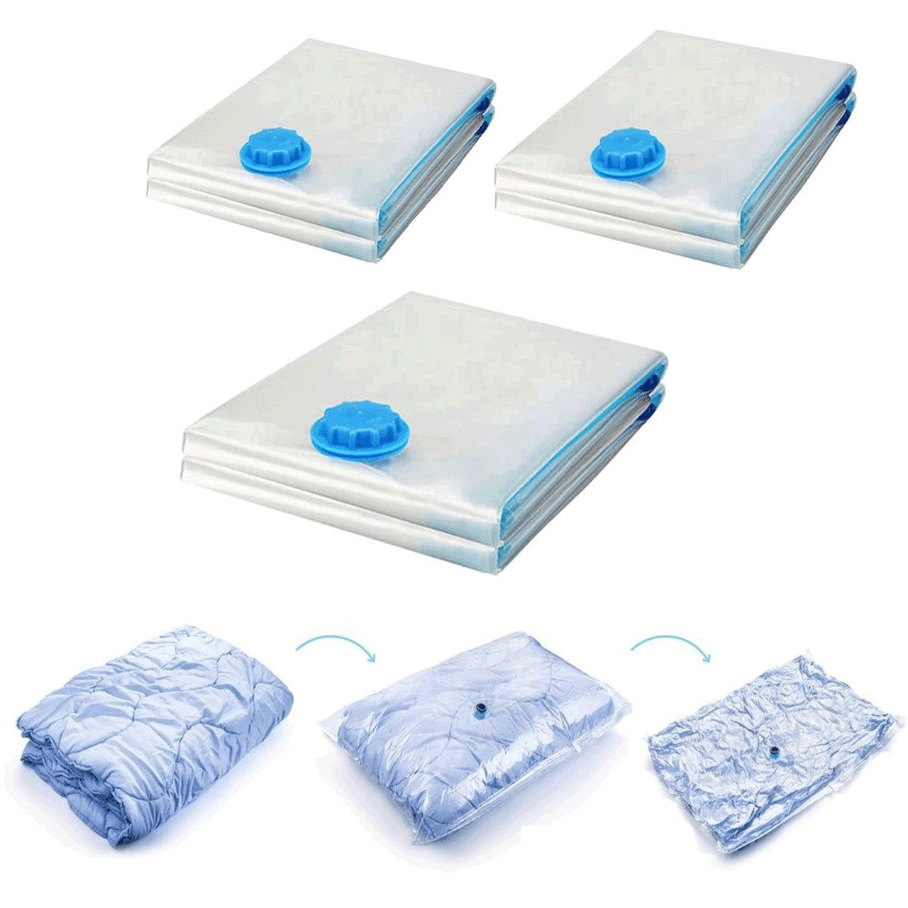 9 Pack Space Saver Vacuum Seal Storage Bag Kit, 2 Large, 5 Medium & 2 Small V424-HY-SPACE9