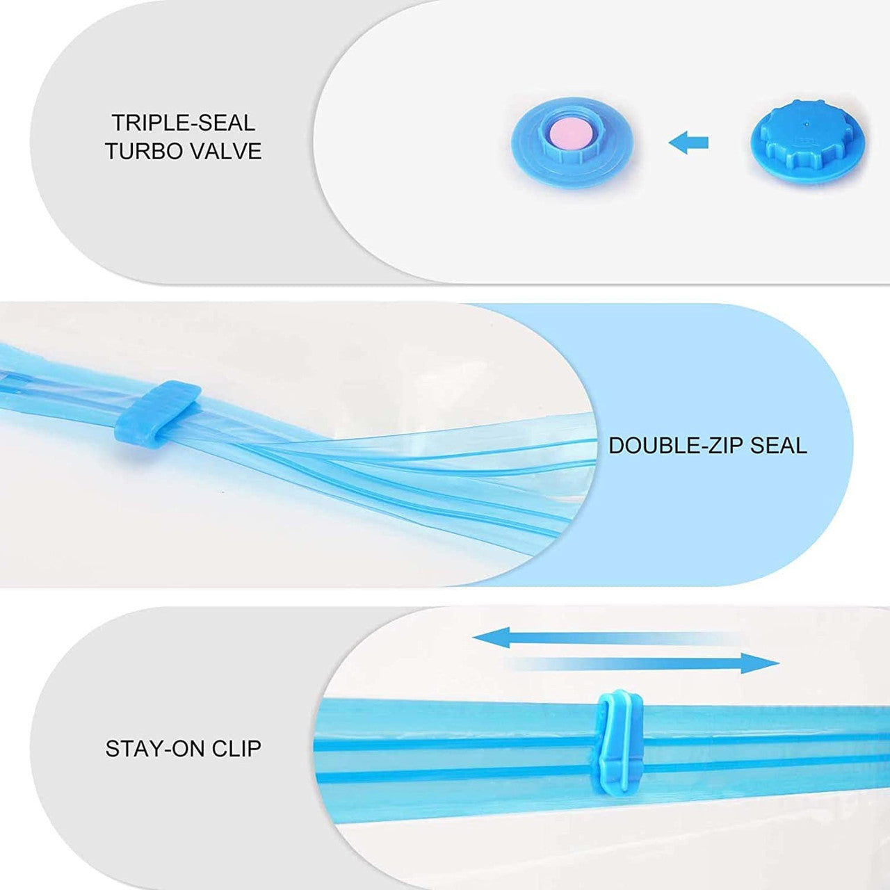 9 Pack Space Saver Vacuum Seal Storage Bag Kit, 2 Large, 5 Medium & 2 Small V424-HY-SPACE9