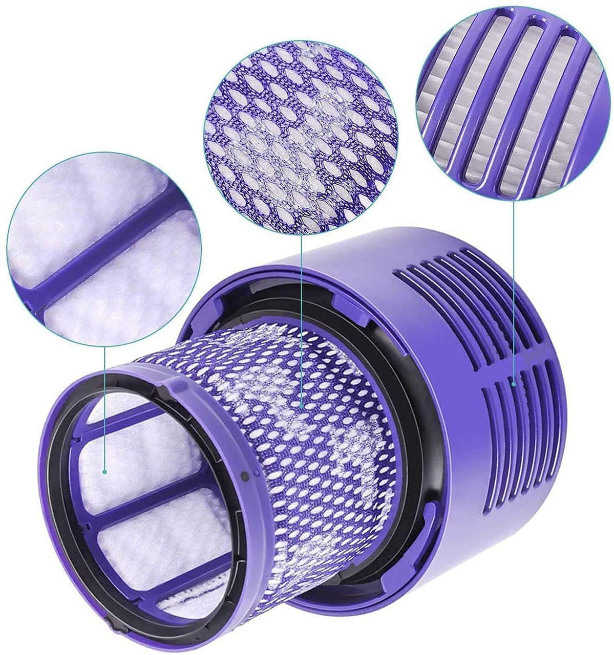 2 x HEPA Filters for Dyson V10 Vacuum Cleaners V424-KIT-FILTD-V10X2