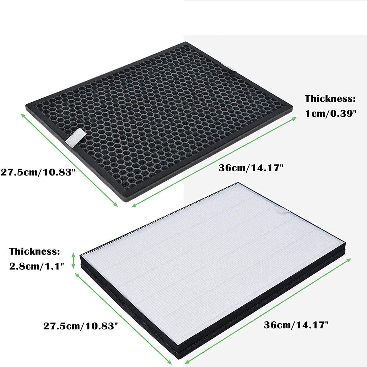 Filter kit for Philips FY1413/FY1410, 1000 Series Carbon & HEPA Air Purifiers V424-PH-AIR1000KIT