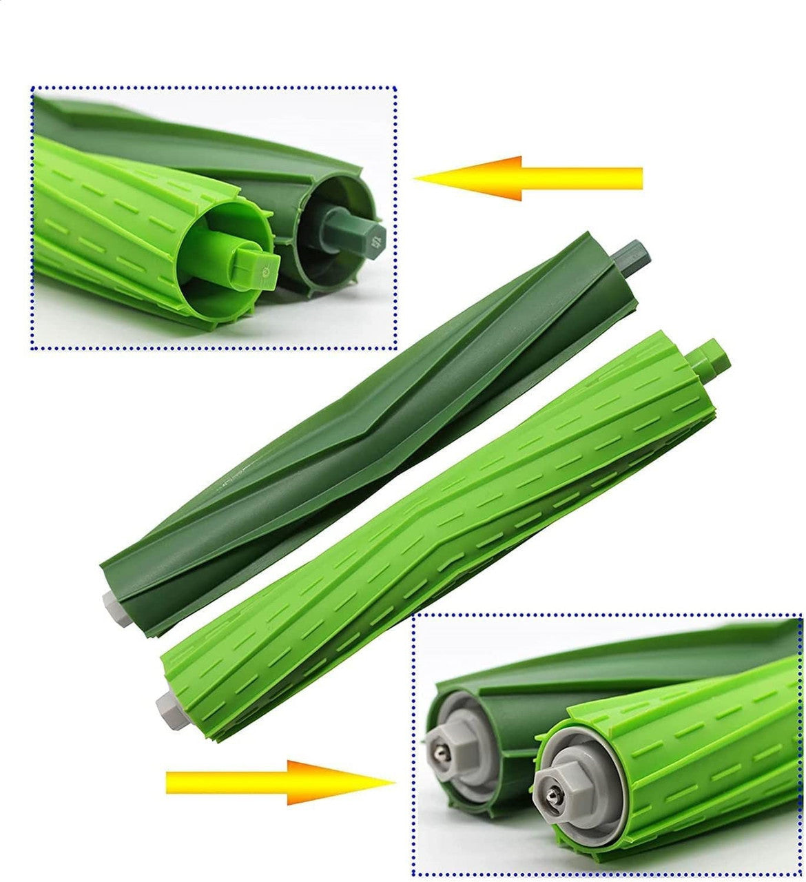Hygieia Roller Brush Set - For iRobot Roomba I, E and J Series & Max 10 Series V424-ROOMBA-RB
