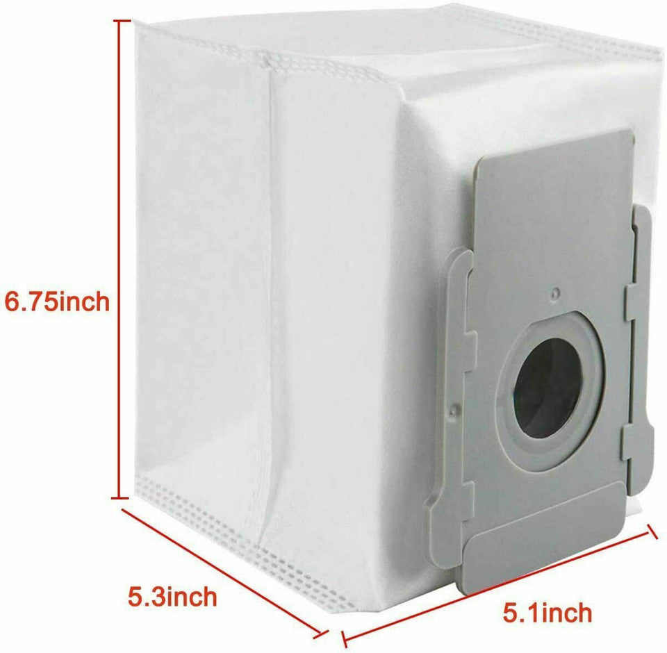12 X Vacuum bags for iRobot Roomba i3+, i7+, s9+, j7+ robot vacuum cleaners V424-VB-ROOMBA-12
