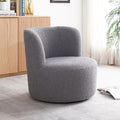 Como Arm Chair Fabric Upholstery Dark Grey Colour Wooden Structure High Density Foam Rotating Metal Chassis V43-AC-CMO