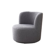Como Arm Chair Fabric Upholstery Dark Grey Colour Wooden Structure High Density Foam Rotating Metal Chassis V43-AC-CMO