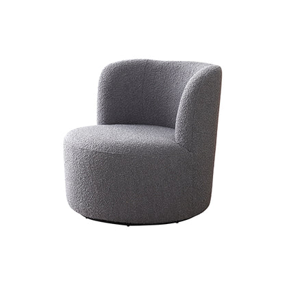 Como Arm Chair Fabric Upholstery Dark Grey Colour Wooden Structure High Density Foam Rotating Metal Chassis V43-AC-CMO
