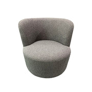 Como Arm Chair Fabric Upholstery Dark Grey Colour Wooden Structure High Density Foam Rotating Metal Chassis V43-AC-CMO
