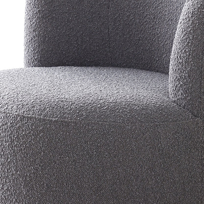 Como Arm Chair Fabric Upholstery Dark Grey Colour Wooden Structure High Density Foam Rotating Metal Chassis V43-AC-CMO