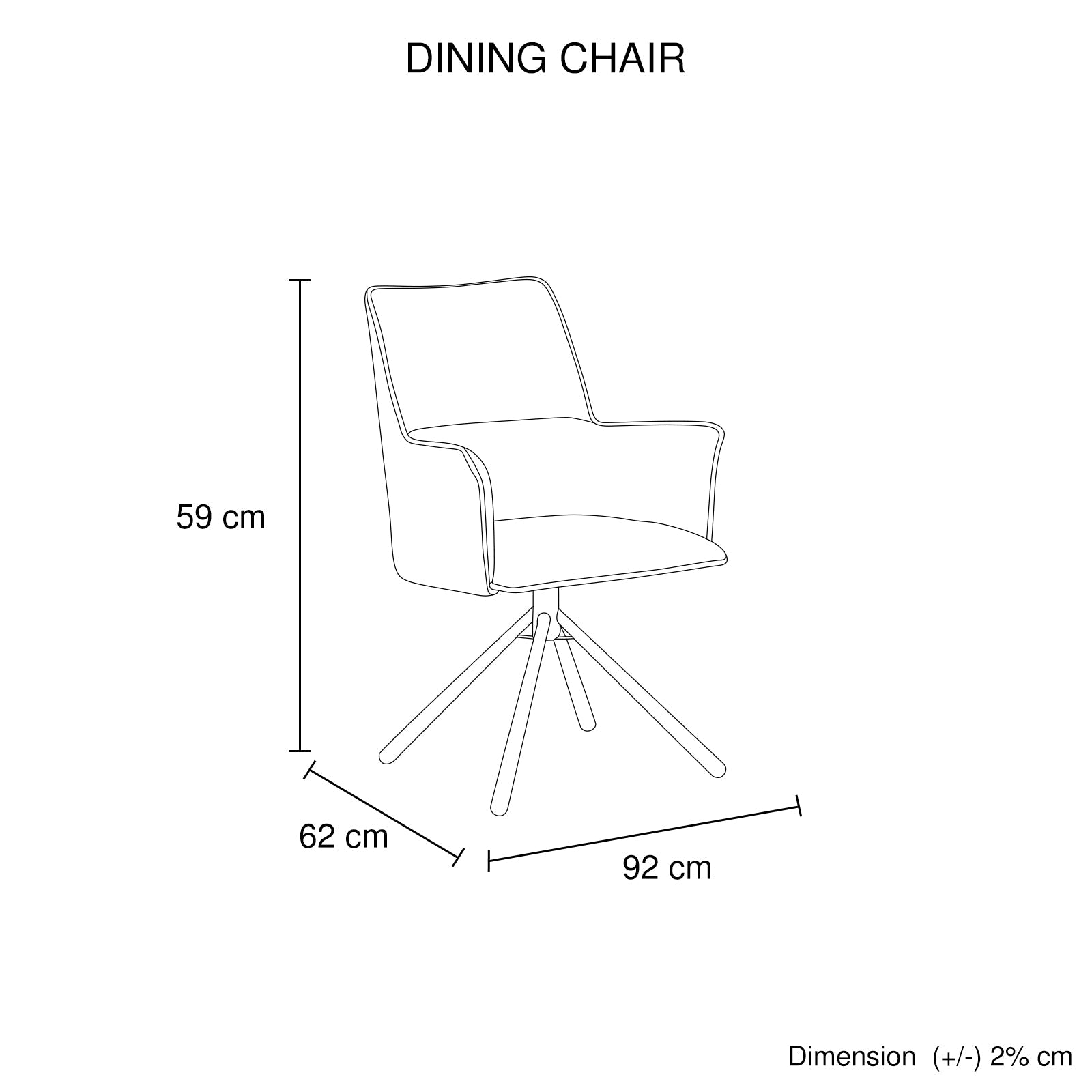 Dining Chair Green Linen Fabric Upholstered Seat Powder Coated Iron Legs V43-AC-JCOB