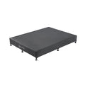 Mattress Base Ensemble Double Size Solid Wooden Slat in Black with Removable Cover V43-BASE-DB-BL