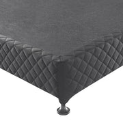 Mattress Base Ensemble Double Size Solid Wooden Slat in Black with Removable Cover V43-BASE-DB-BL