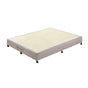Mattress Base Ensemble Queen Size Solid Wooden Slat in Beige with Removable Cover V43-BASE-QB-BG
