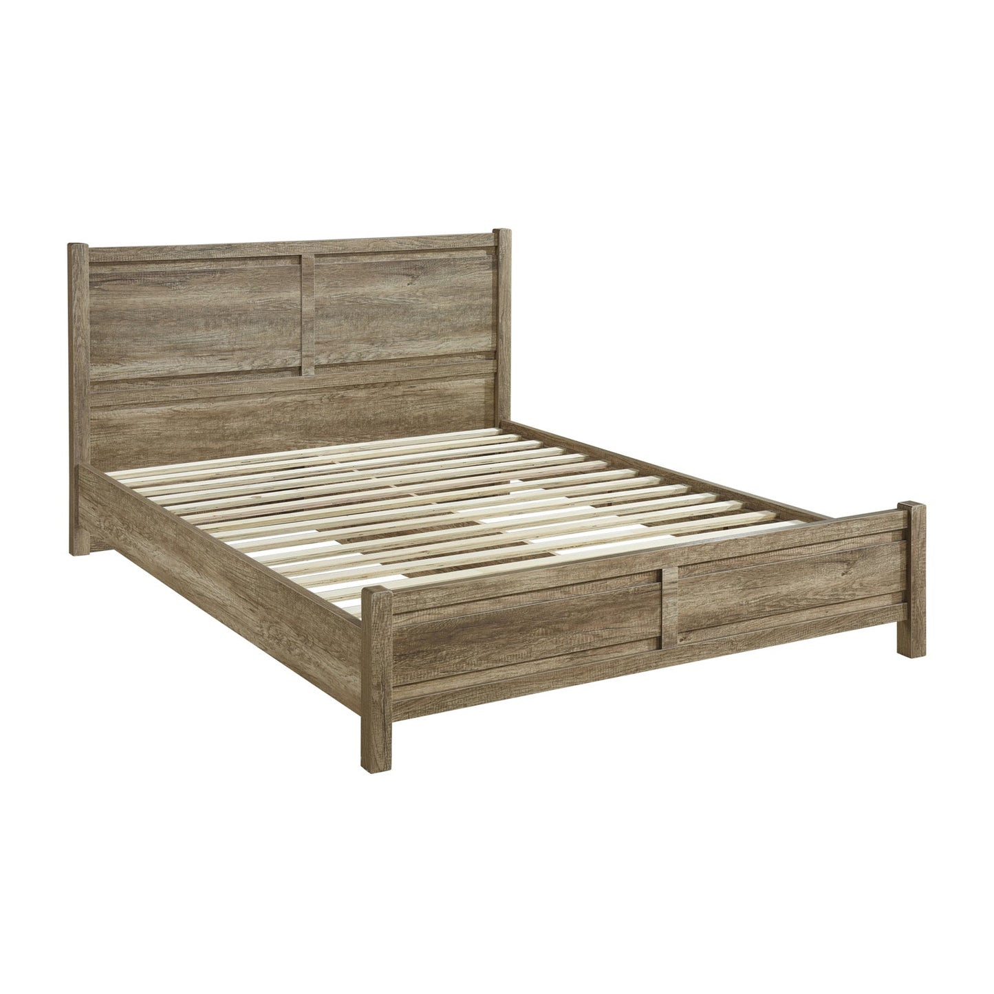 4 Pieces Bedroom Suite Natural Wood Like MDF Structure Queen Size Oak Colour Bed, Bedside Table & Tallboy V43-BDS-CEL-4PC-TBY-Q-OAK